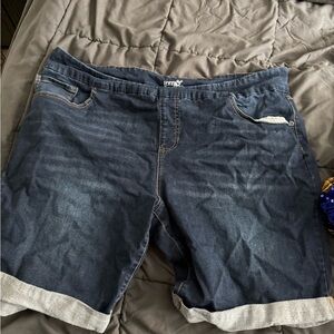Terra & Sky Dark Blue Jean Shorts